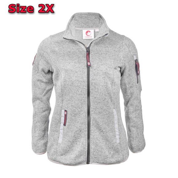 $185NWT Women's Canada Weather Gear Size 2X Color Heather Oatmeal Sweater Jacket - Picture 1 of 14
